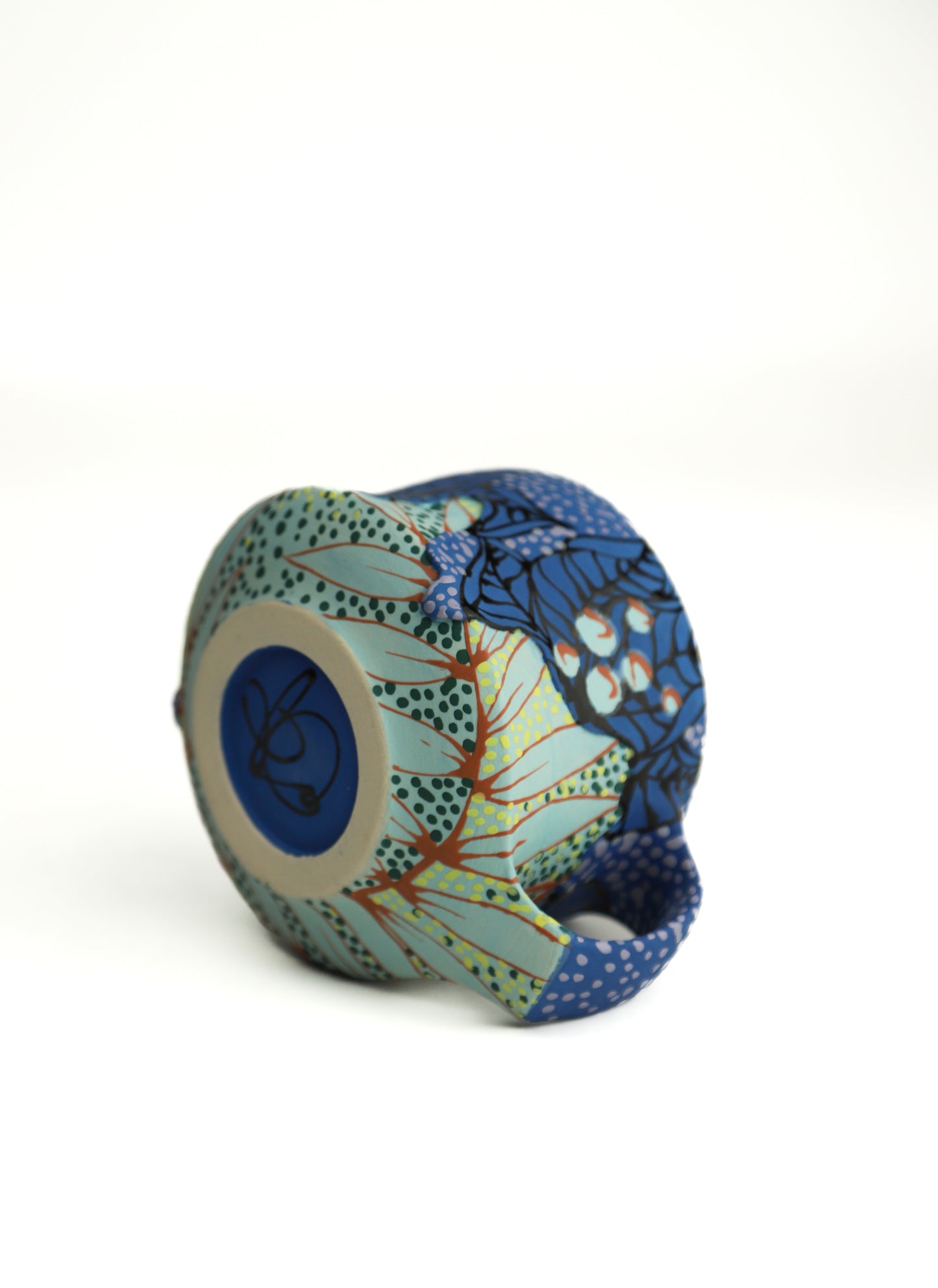 8. Blue/Seafoam Split Mug