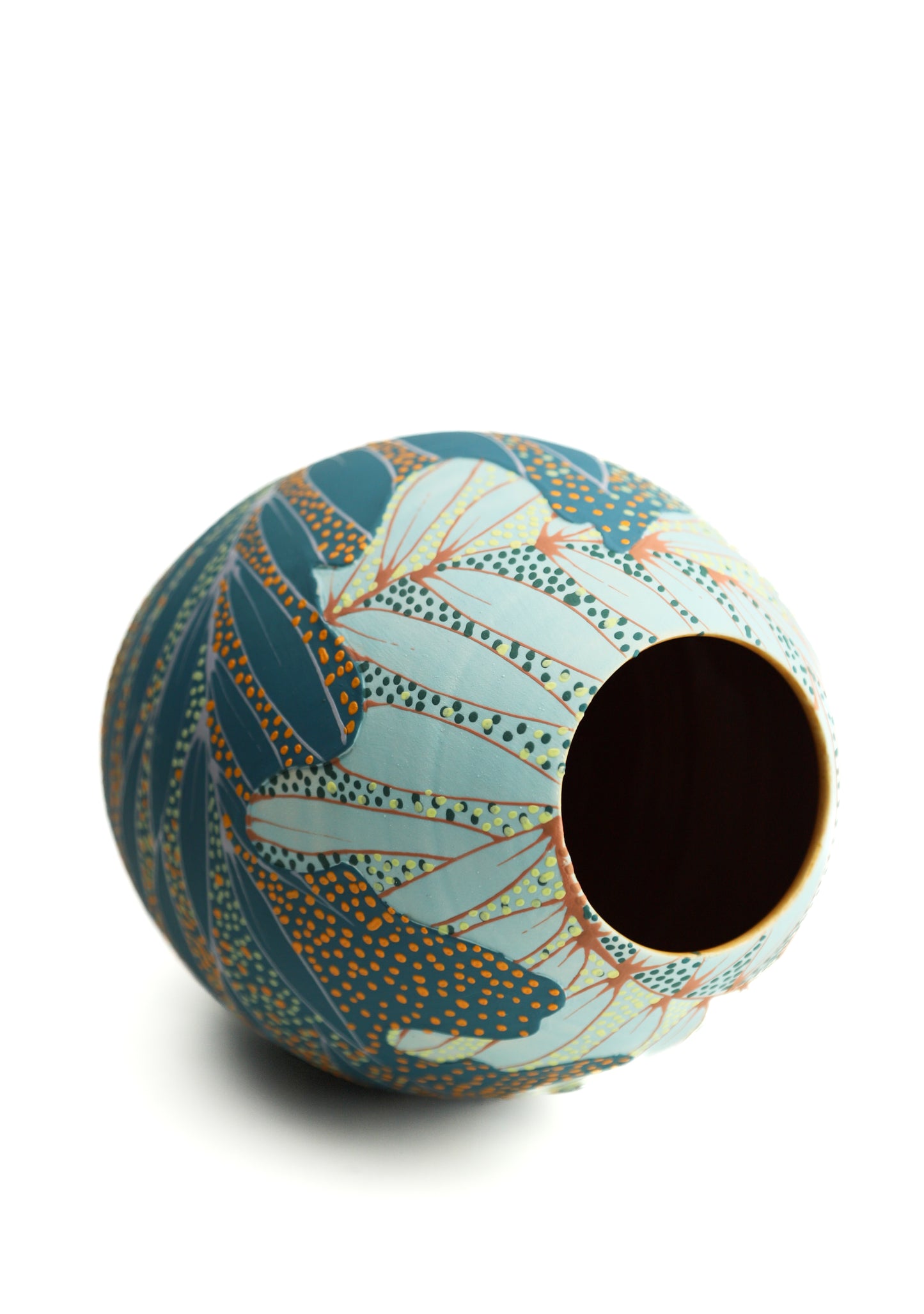 22. Seafoam/ Teal Split Vase