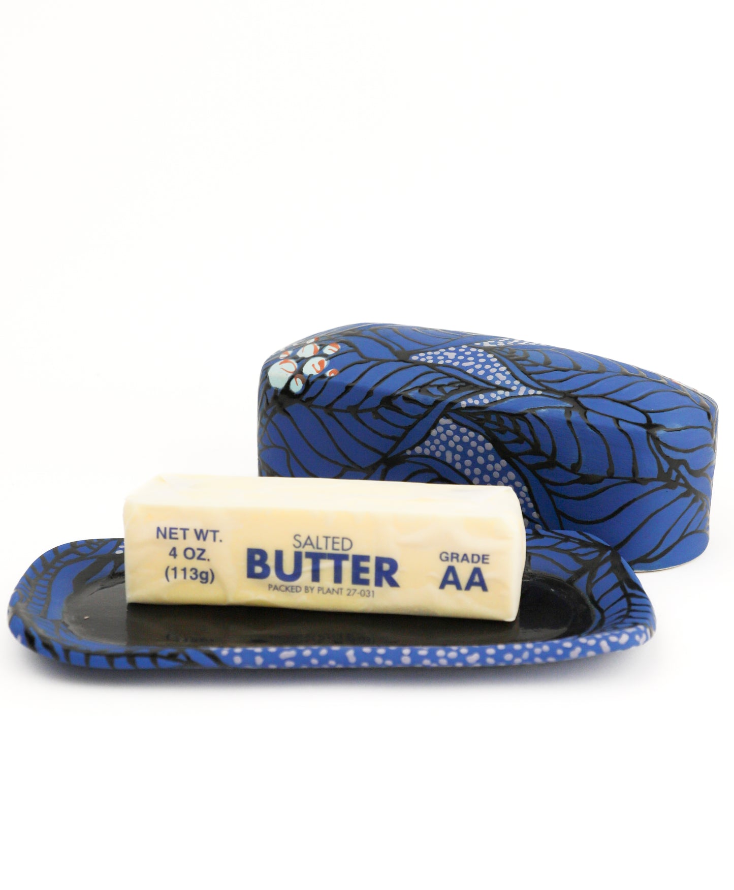 4. Blue Berried Butter Dish 1