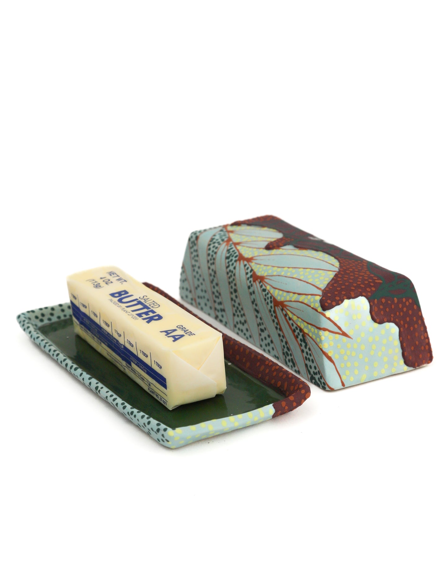 9. Purple and Seafoam Butter Dish