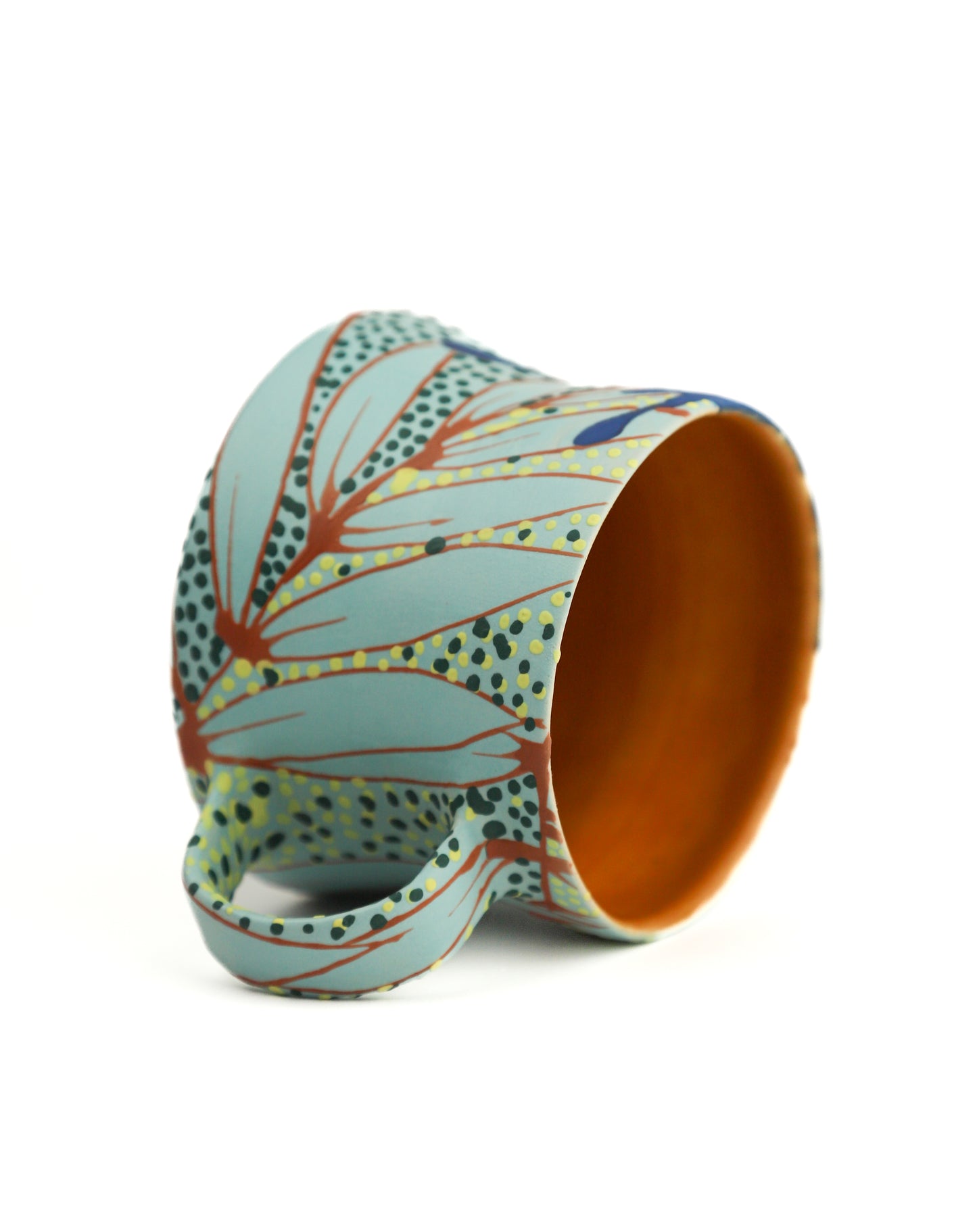 6. Seafoam and Blue Splat Mini Mug