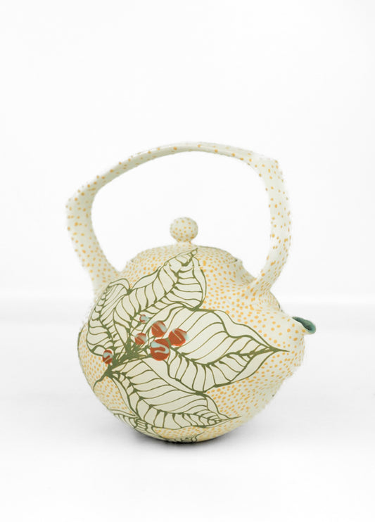 Berry white teapot