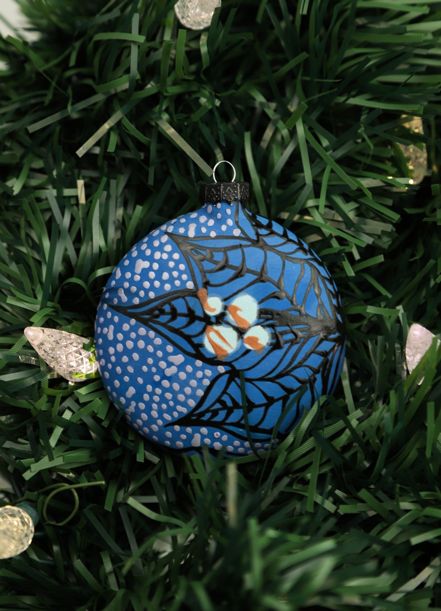Blue Berried Ornament