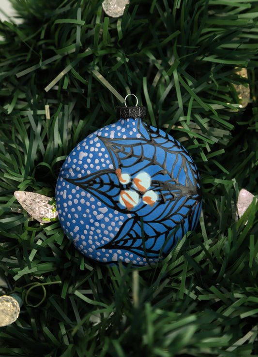Blue Berried Ornament