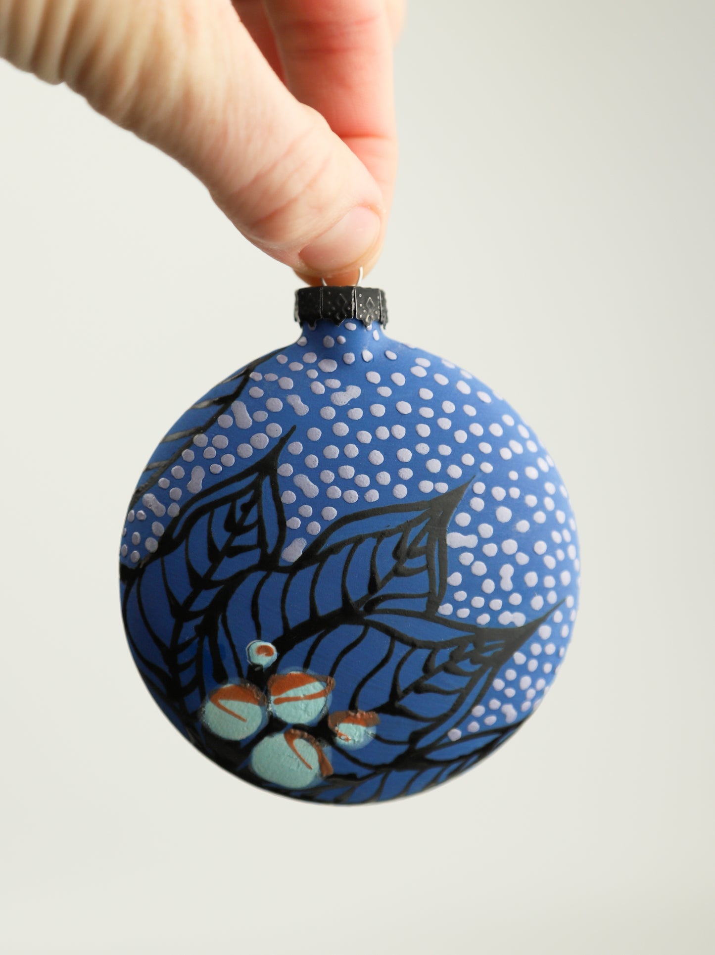 Blue Berried Ornament