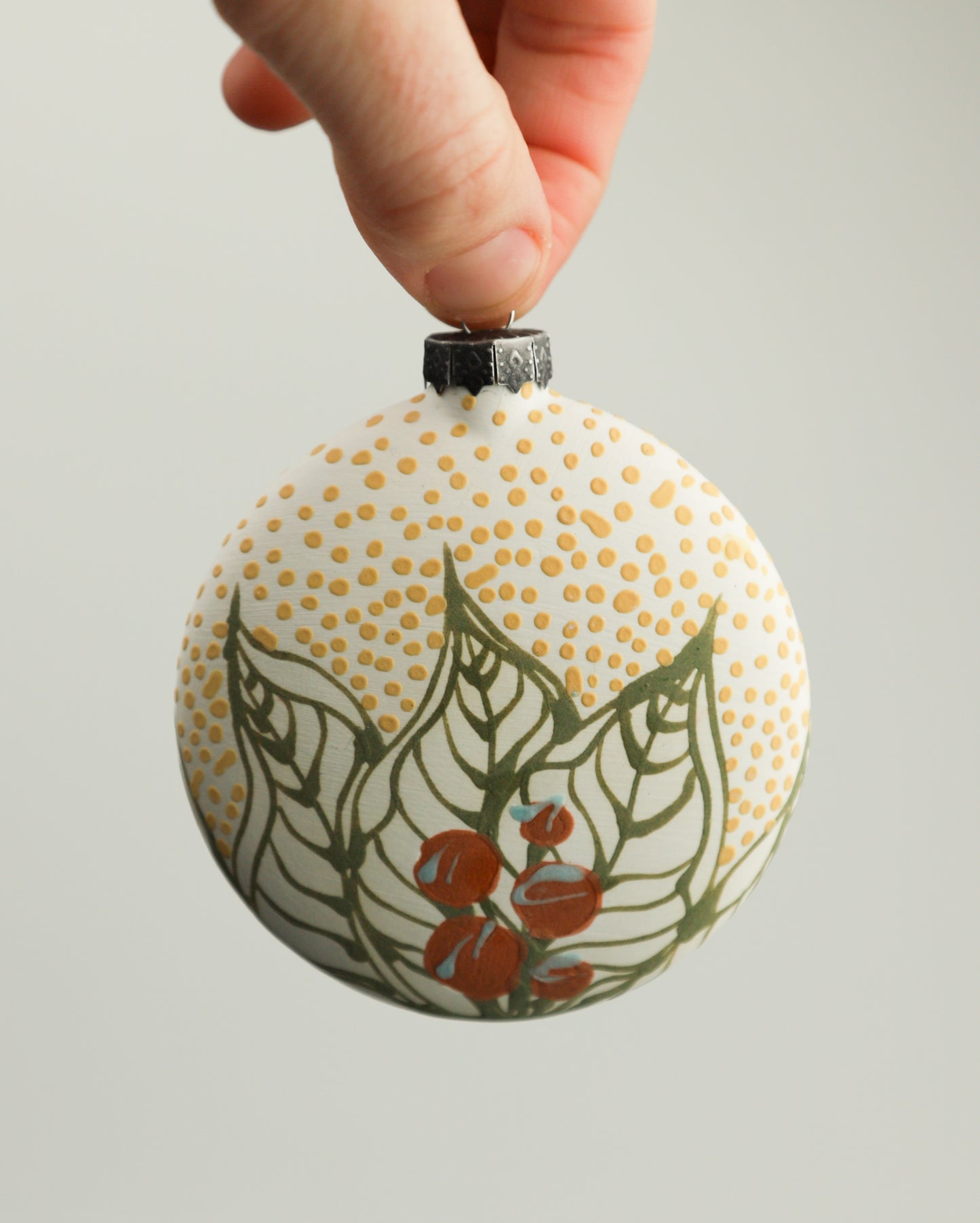 White Berried Ornament