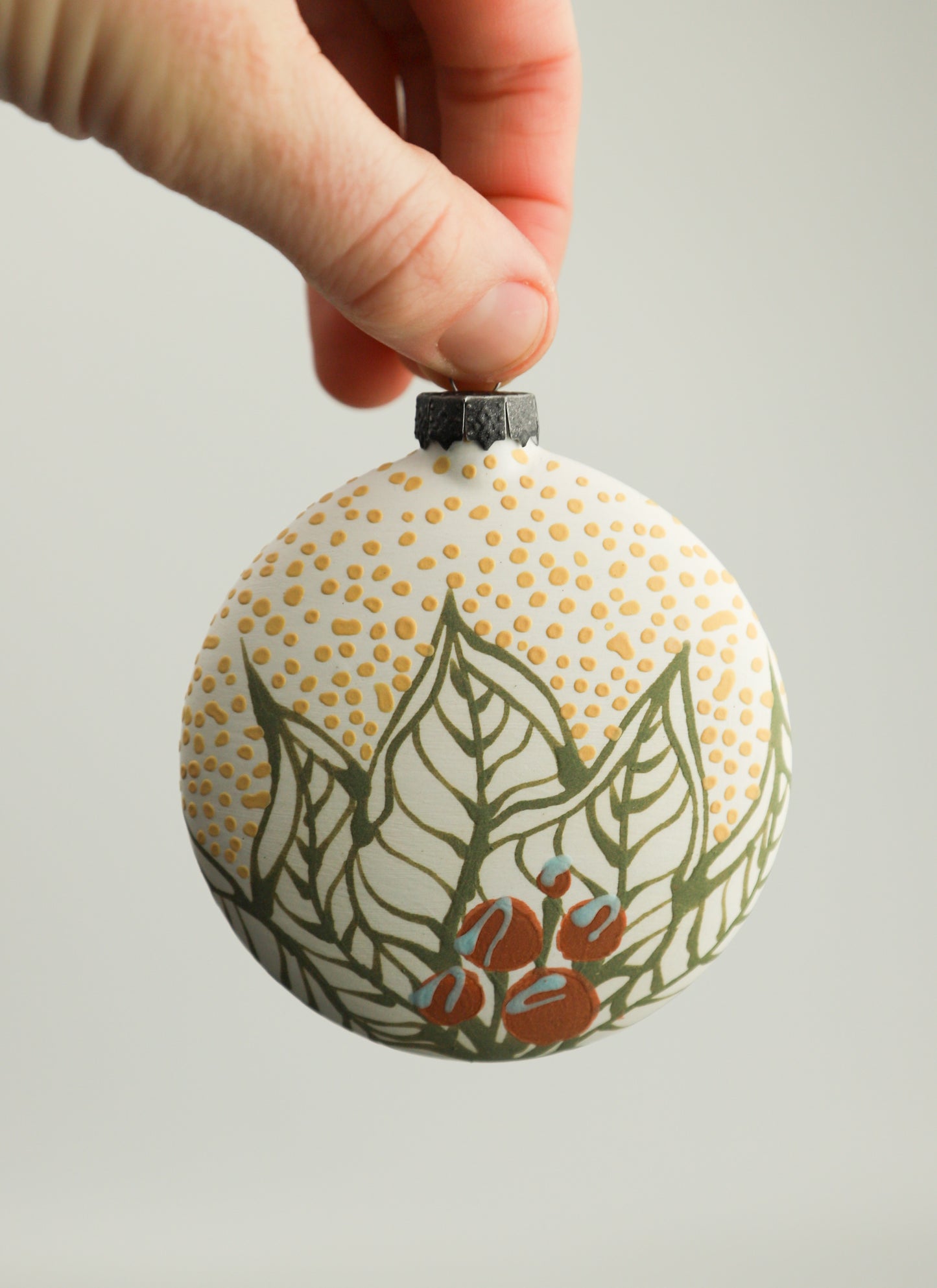 White Berried Ornament