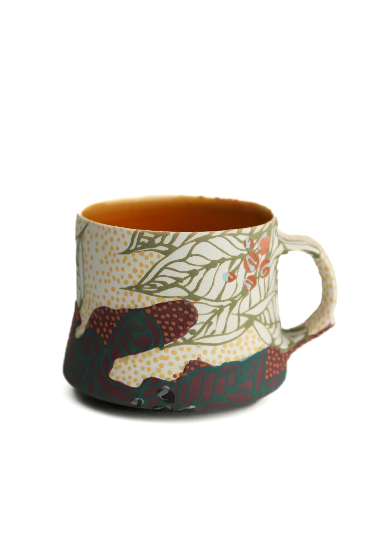 9. White/ Purple Split Mug