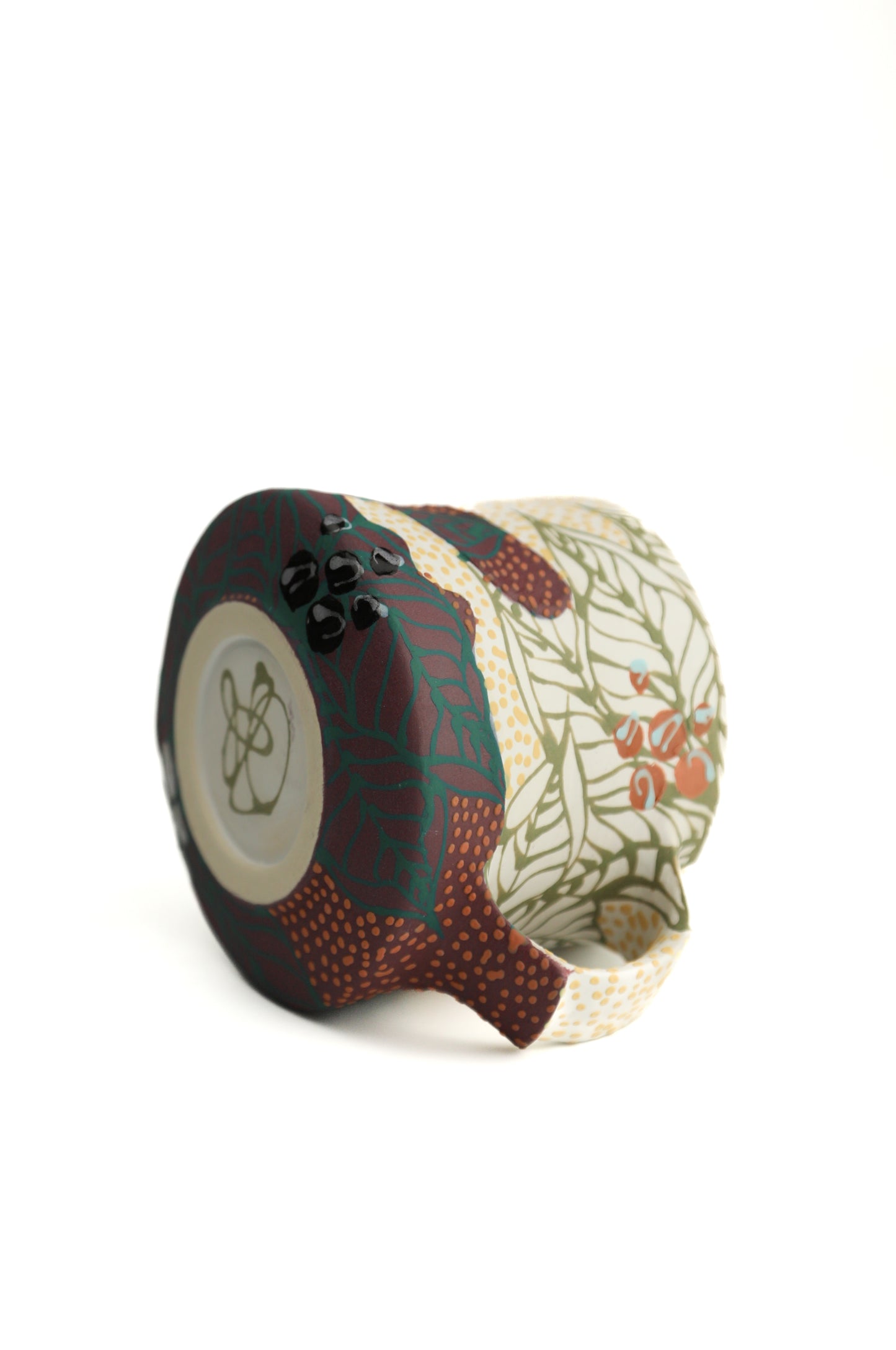 9. White/ Purple Split Mug