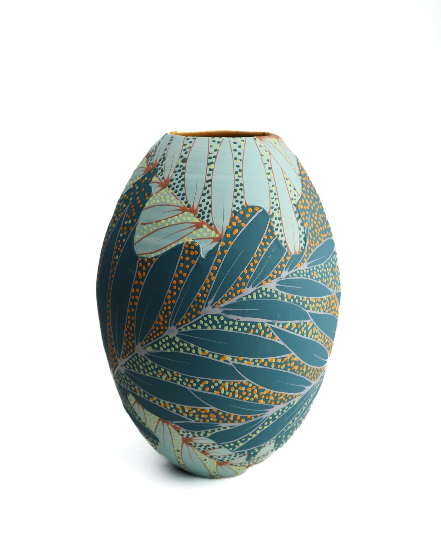 22. Seafoam/ Teal Split Vase