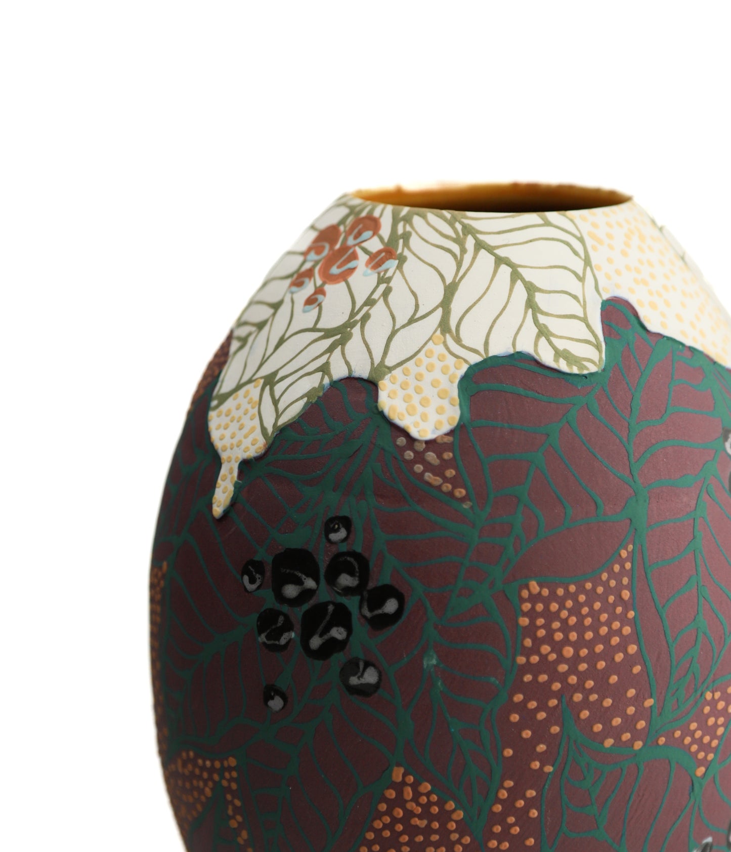 23. White/ Purple Split Vase