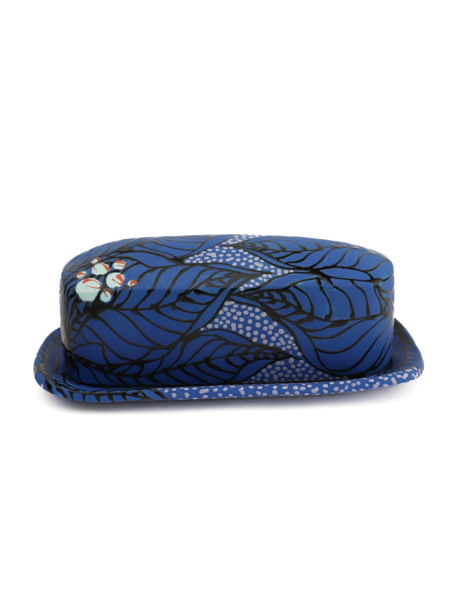 4. Blue Berried Butter Dish 1