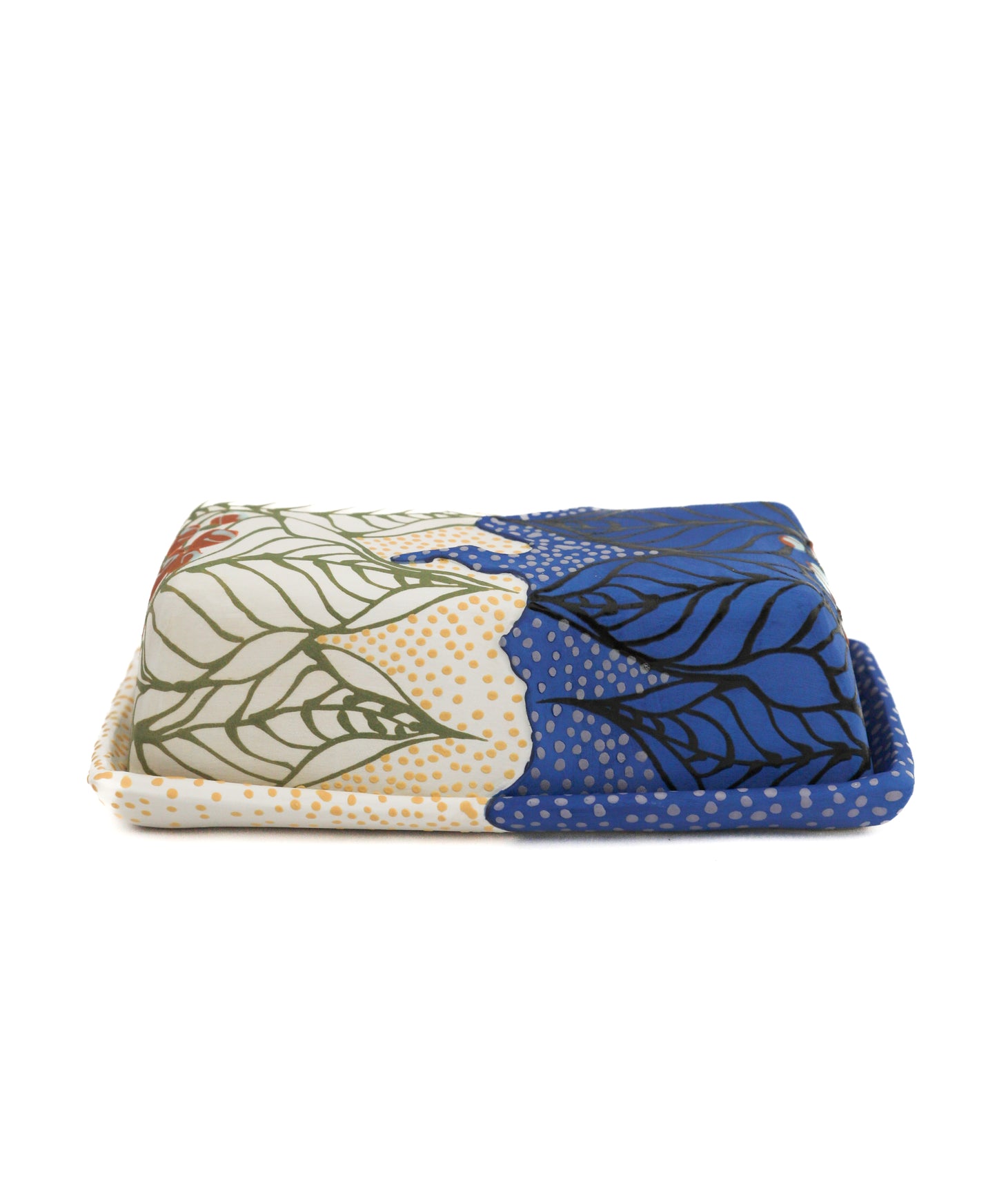 11. Blue and White Butter Dish