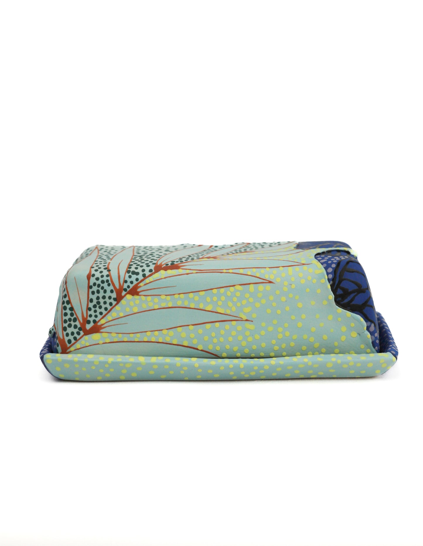 12. Seafoam and Blue Butter Dish