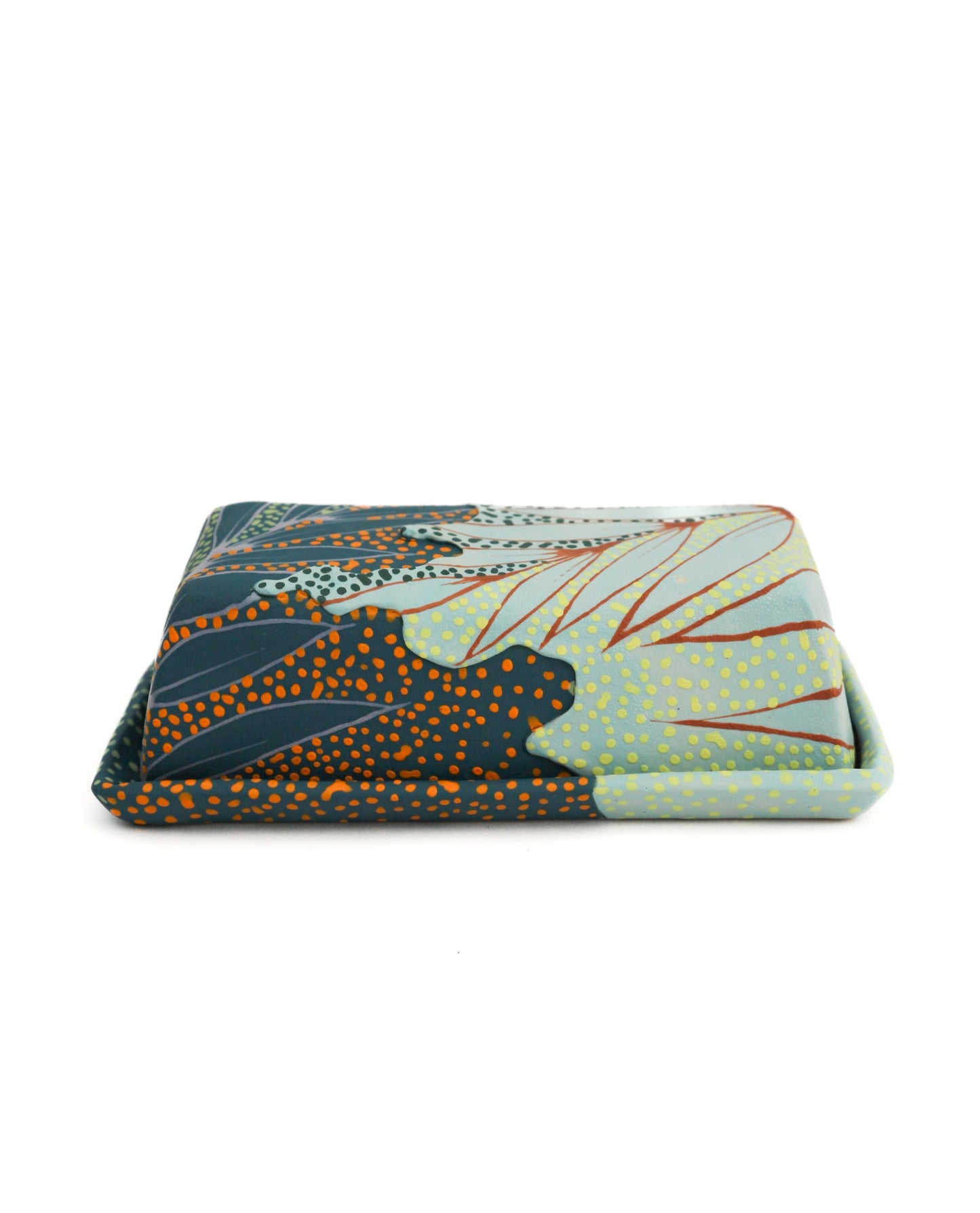 13. Teal and Seafoam Butter Dish