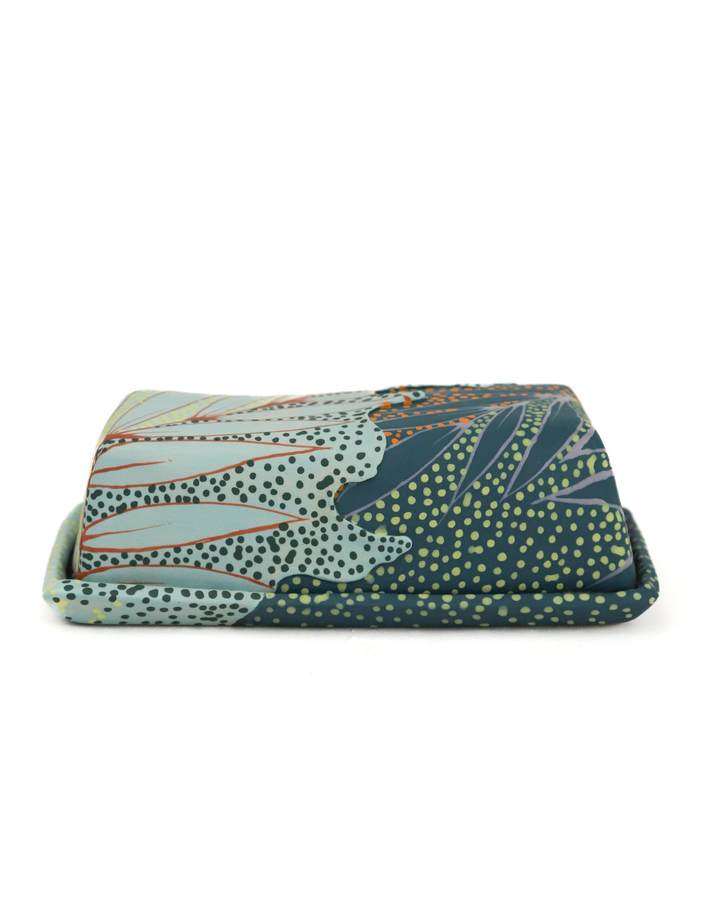 13. Teal and Seafoam Butter Dish