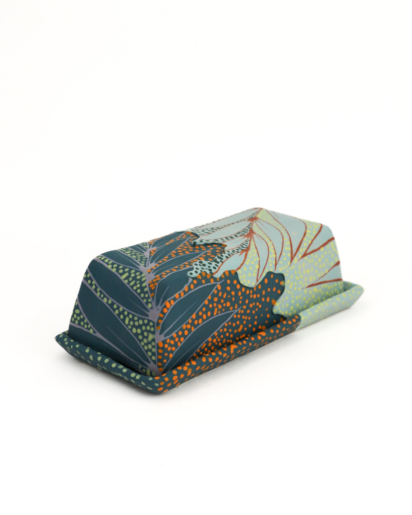 13. Teal and Seafoam Butter Dish