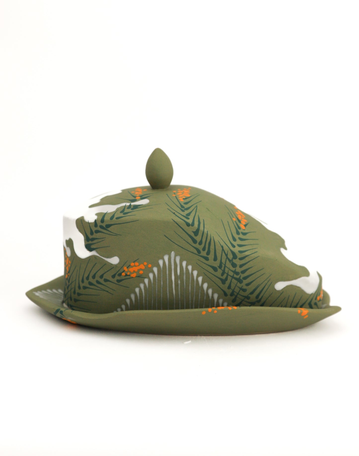 14. Sage Flower Butter Dish