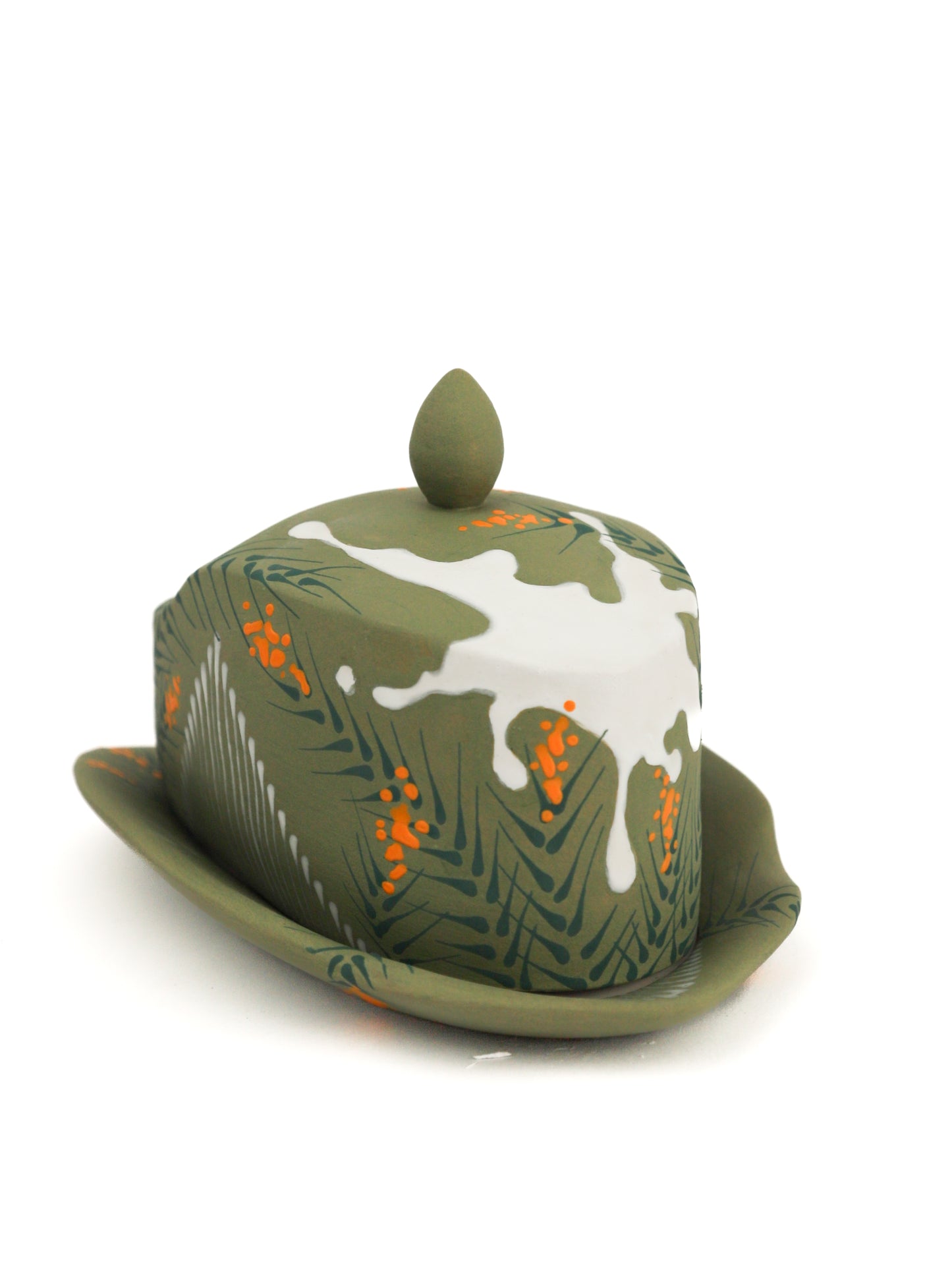 14. Sage Flower Butter Dish