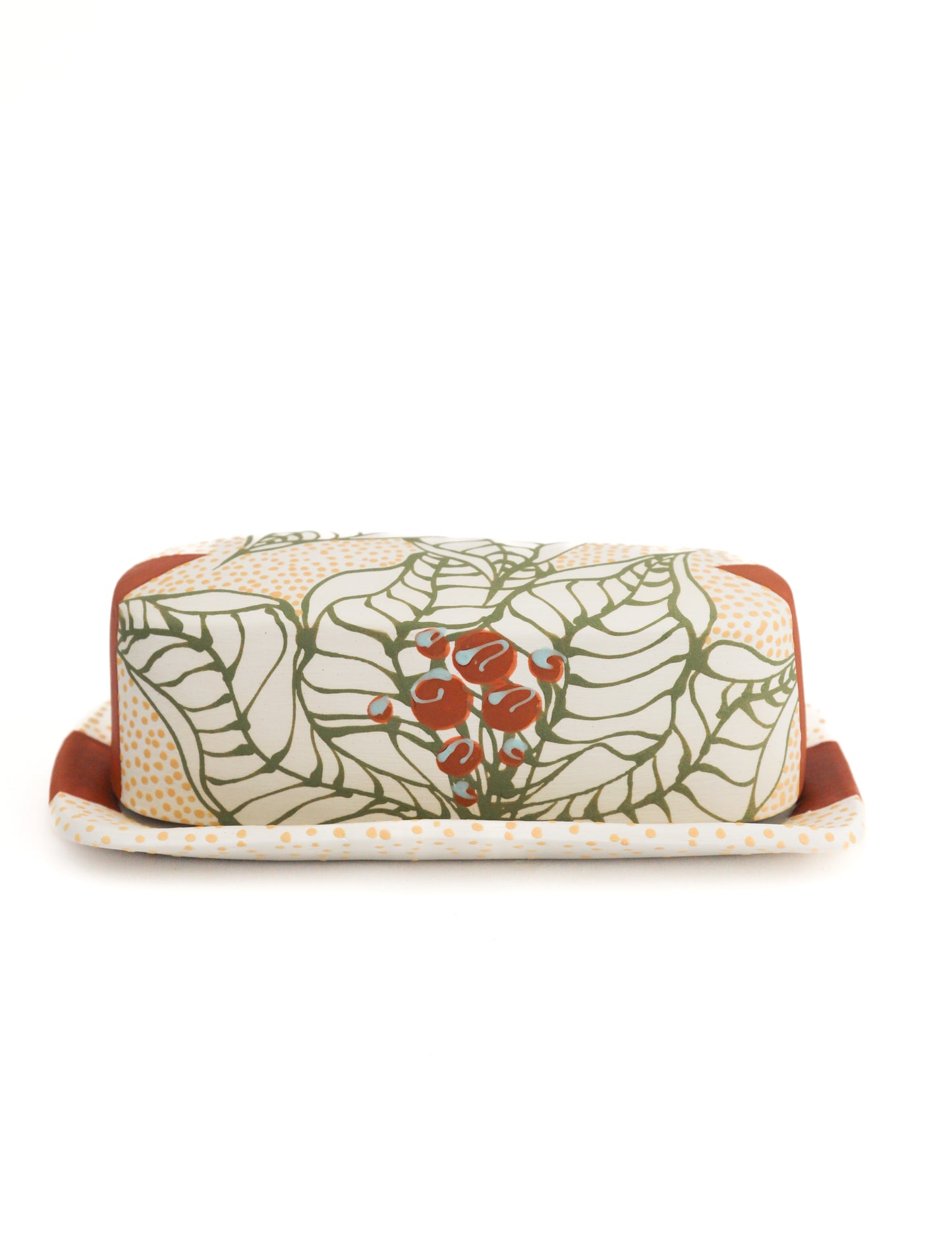 16. White, Sienna Arrow Butter Dish