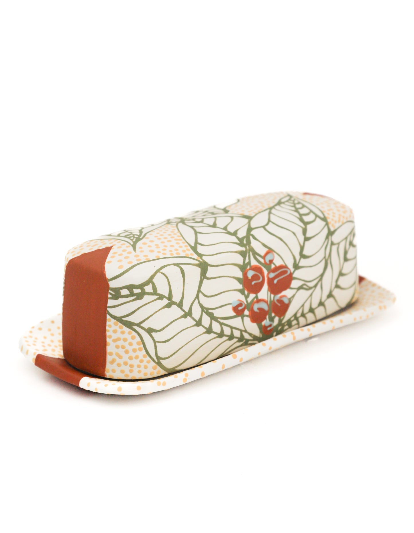 16. White, Sienna Arrow Butter Dish