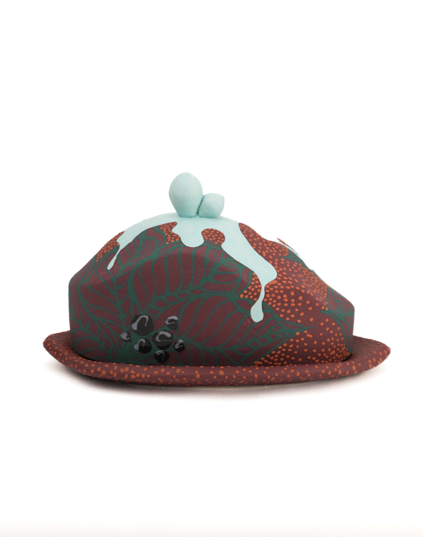 18. Purple Dripped Butter Dish