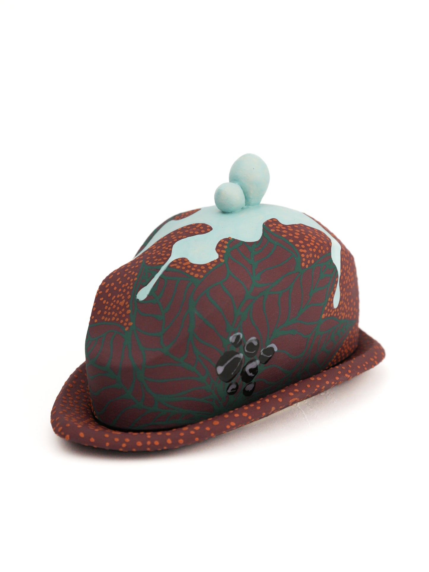 18. Purple Dripped Butter Dish