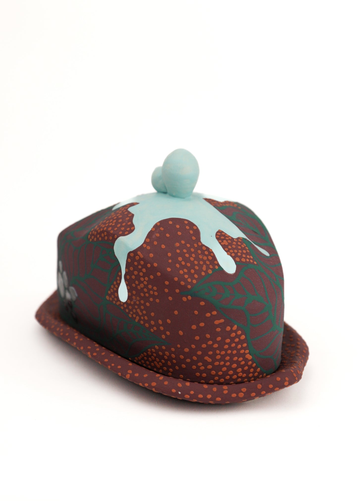 18. Purple Dripped Butter Dish