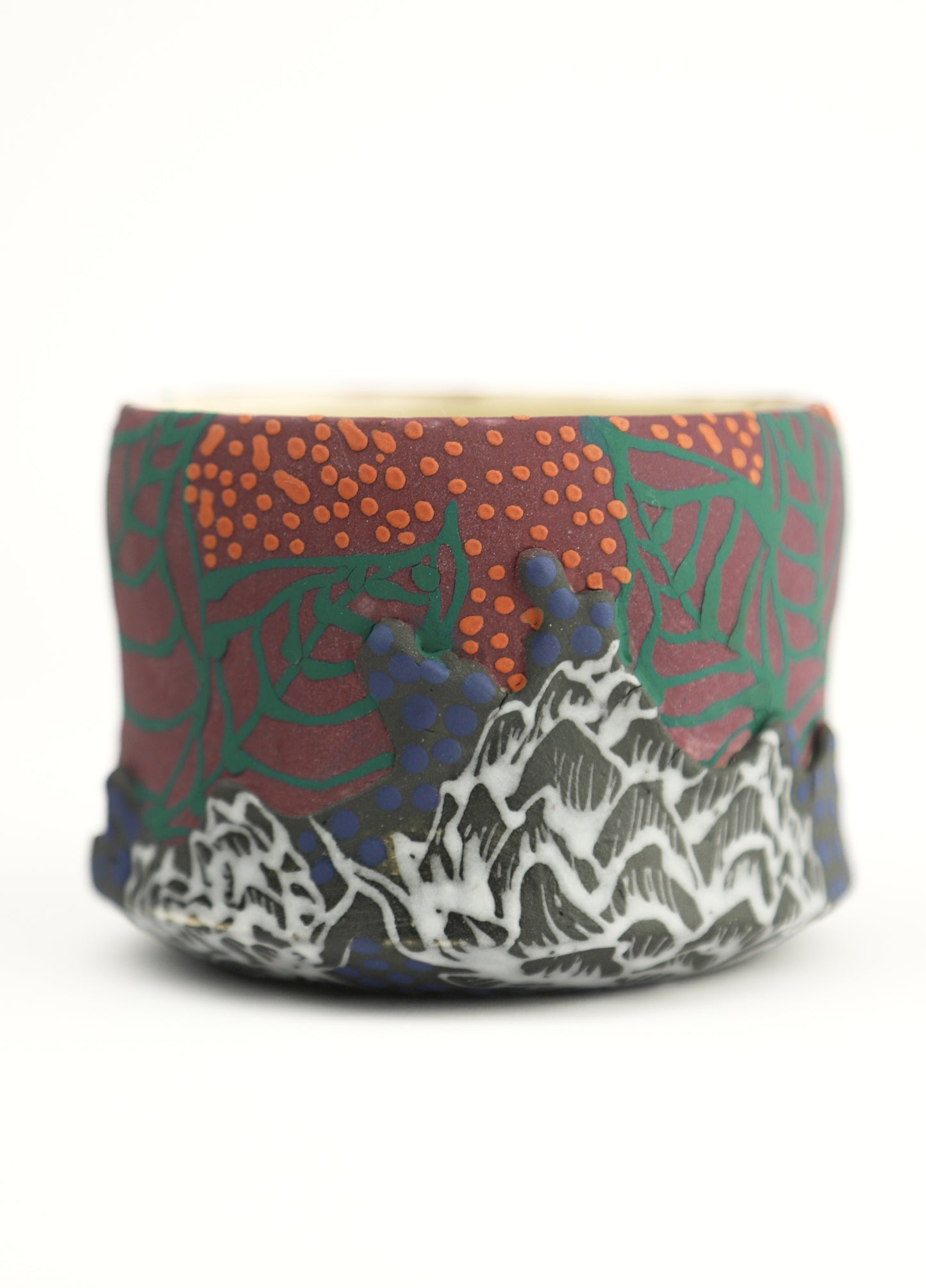 26. Gray and Purple Split Mini Mug *** Second