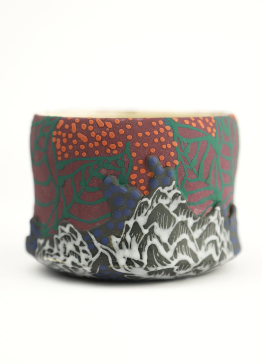 26. Gray and Purple Split Mini Mug *** Second