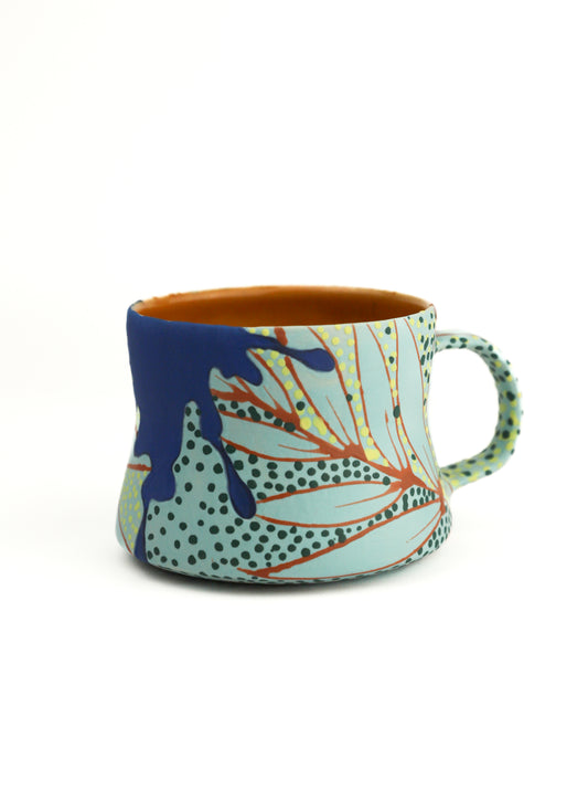 6. Seafoam and Blue Splat Mini Mug