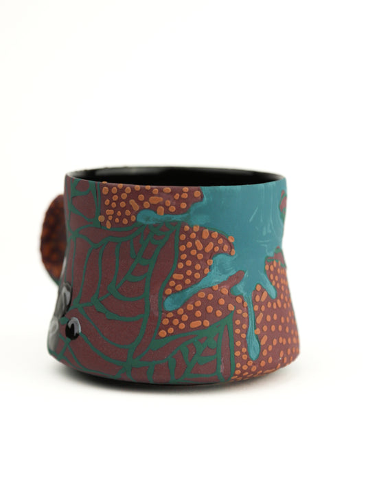 28. Purple with Teal Splat Mini Mug *** Second