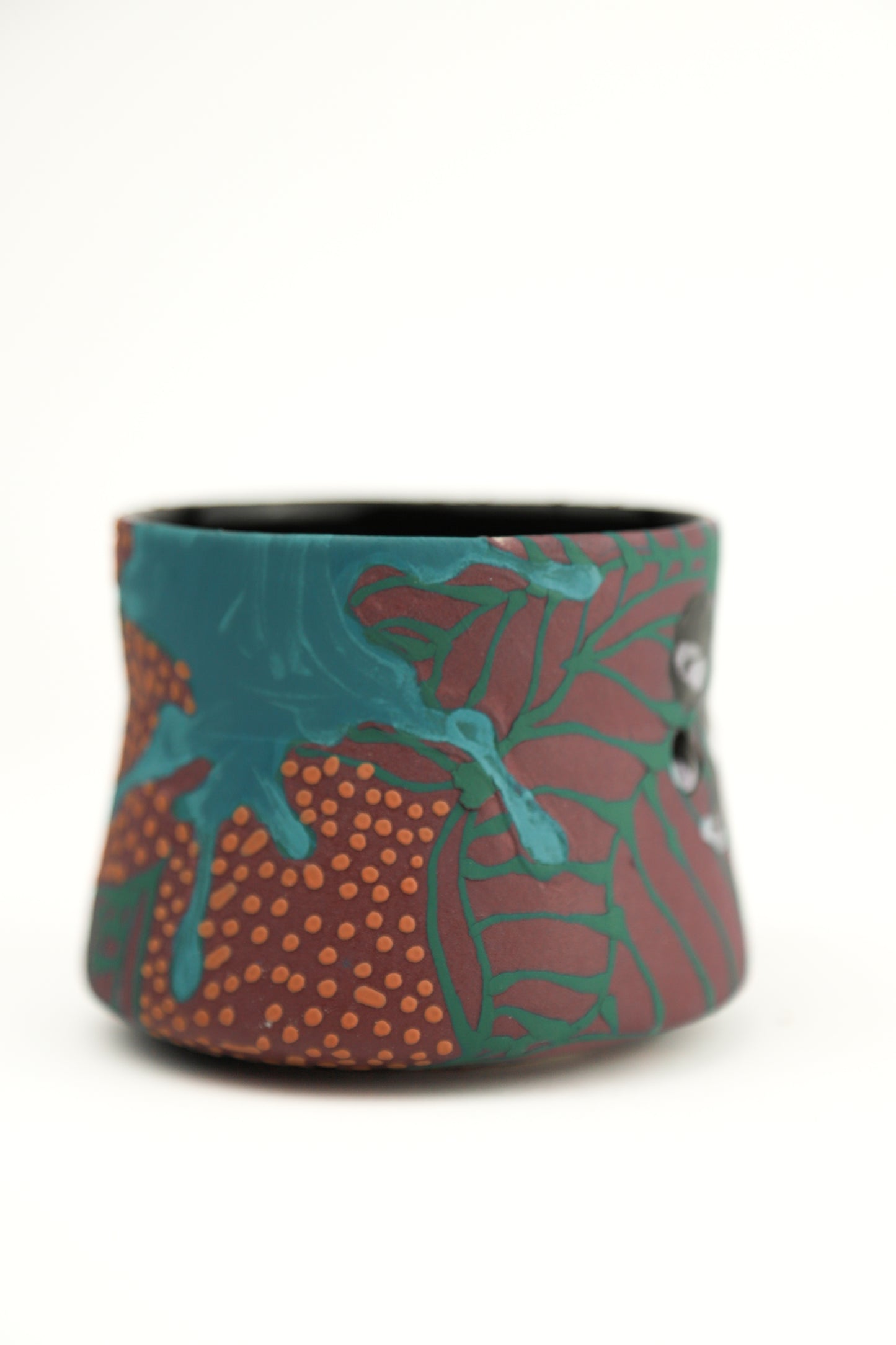 28. Purple with Teal Splat Mini Mug *** Second