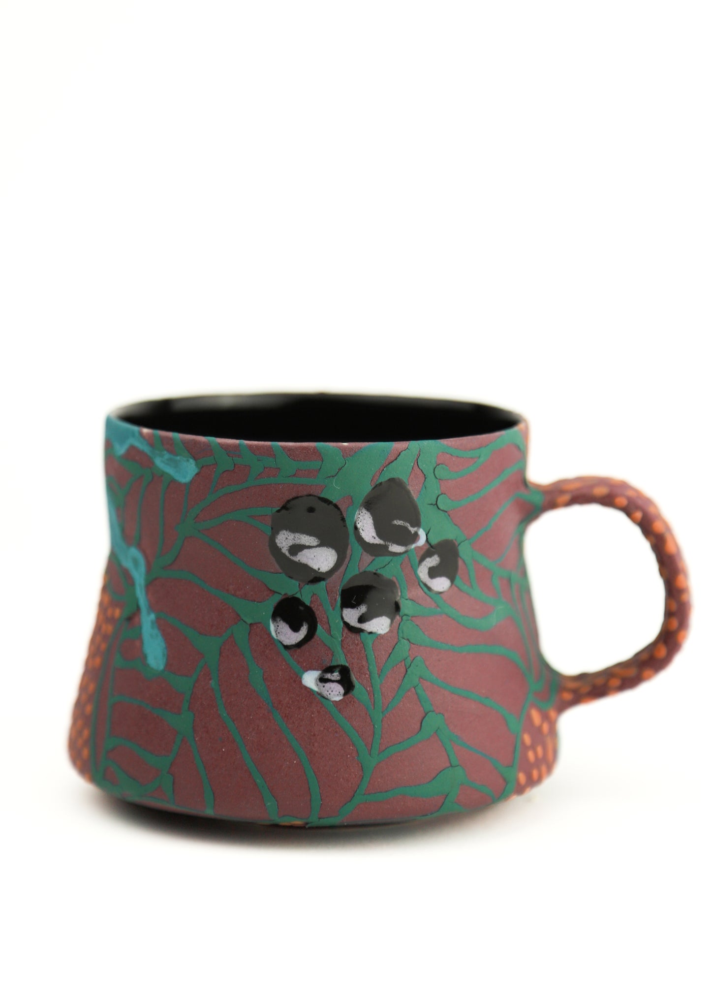 28. Purple with Teal Splat Mini Mug *** Second