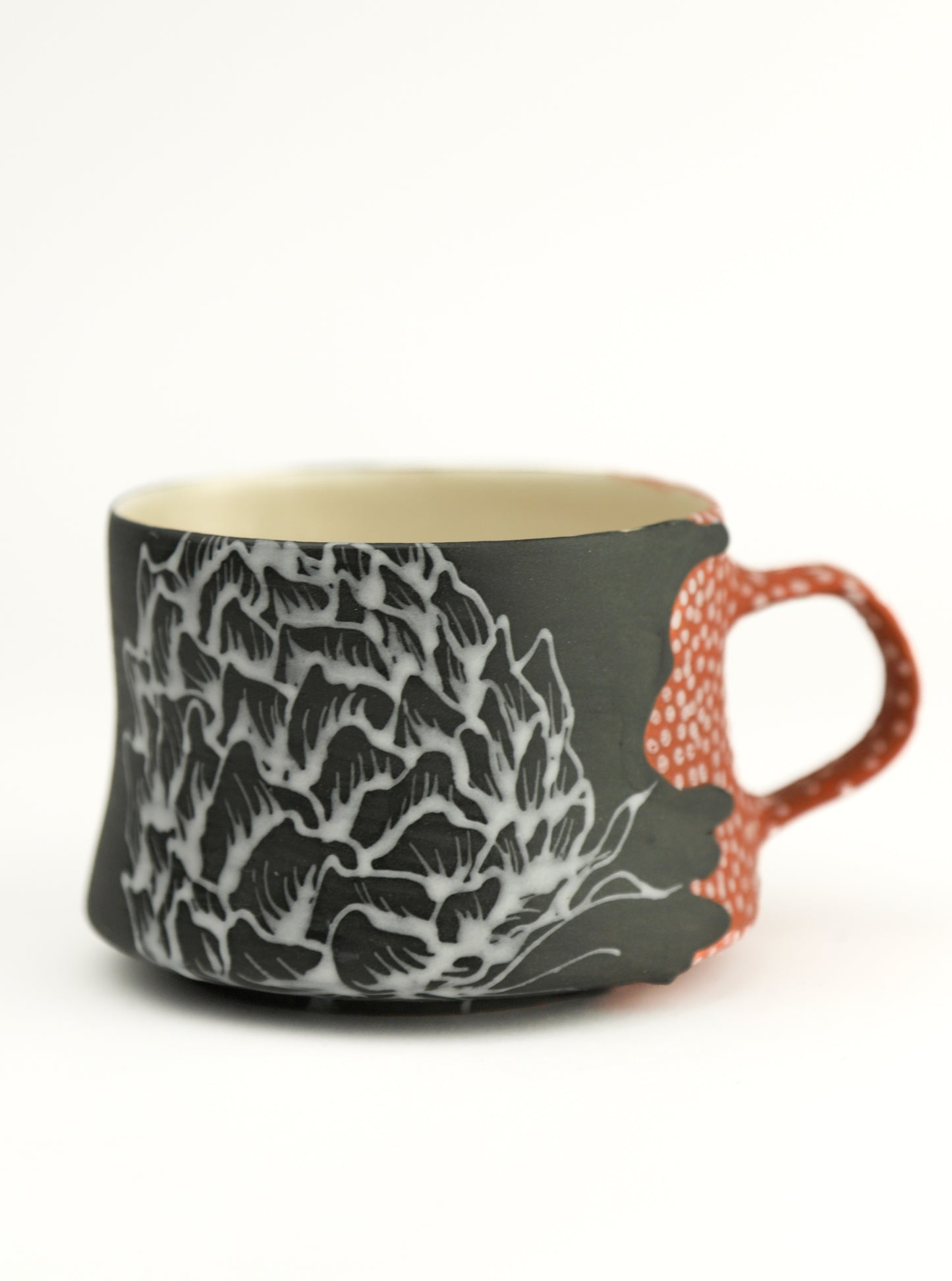 30. Gray and Sienna Artichoke Mini Mug
