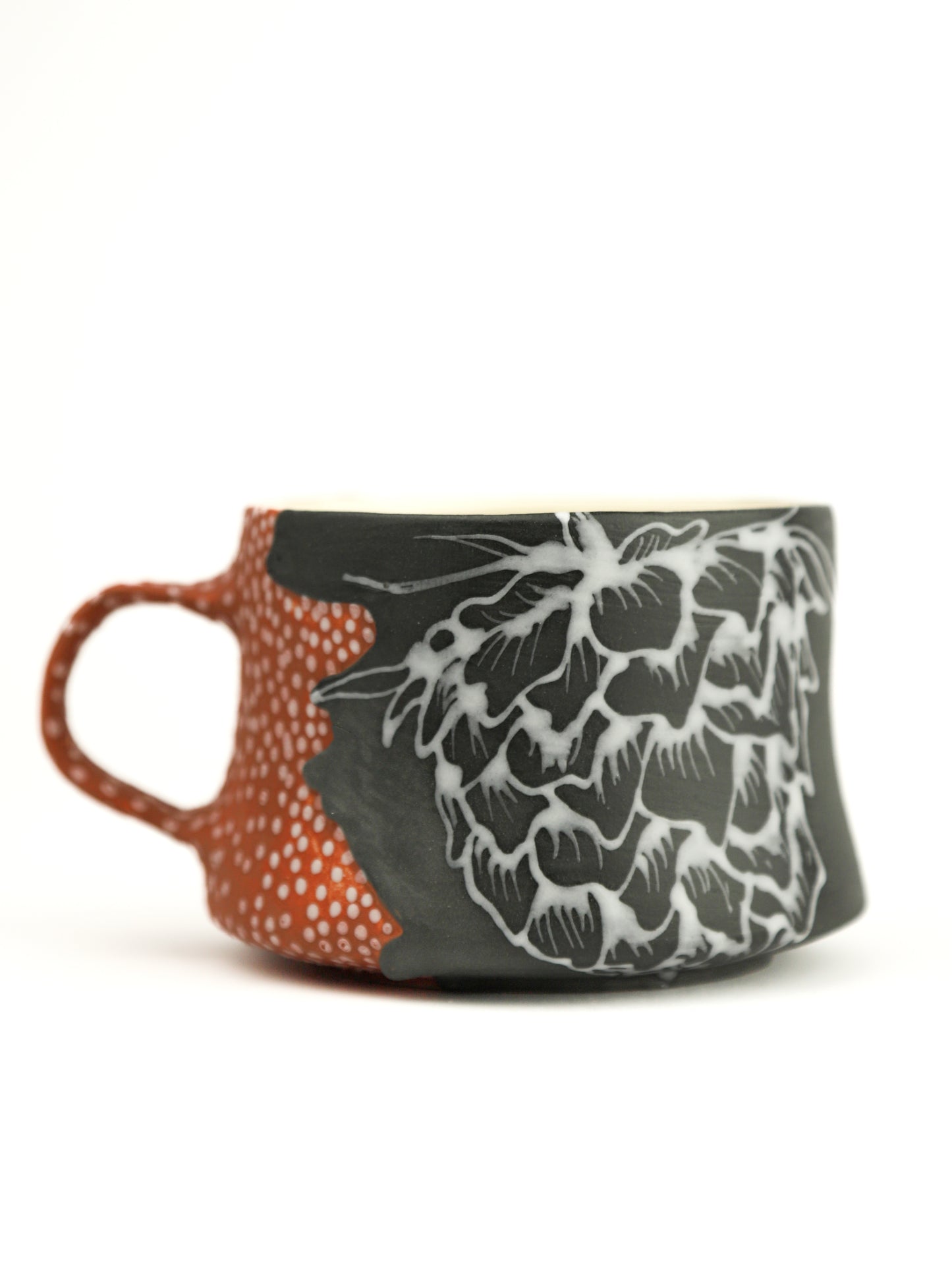 30. Gray and Sienna Artichoke Mini Mug