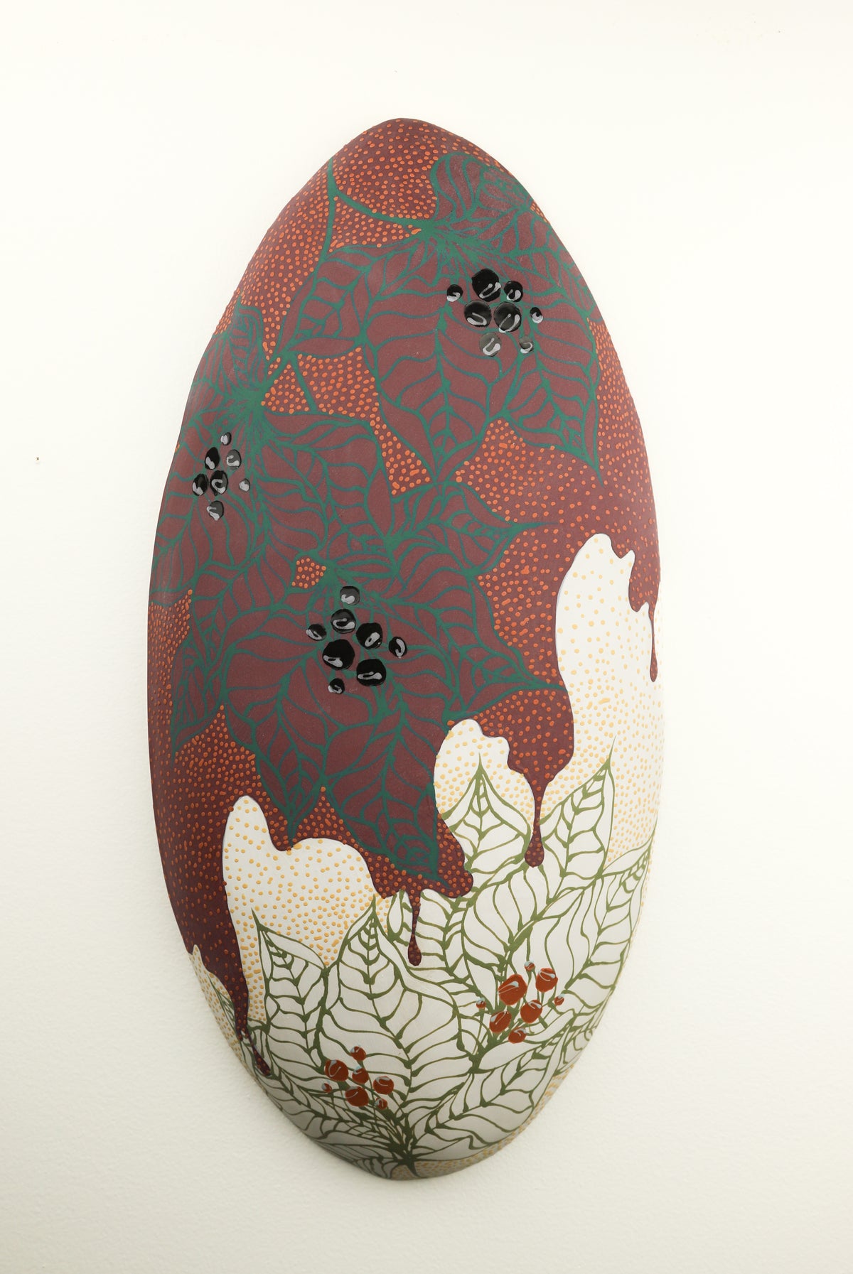 Large White and Plum Wall Pod