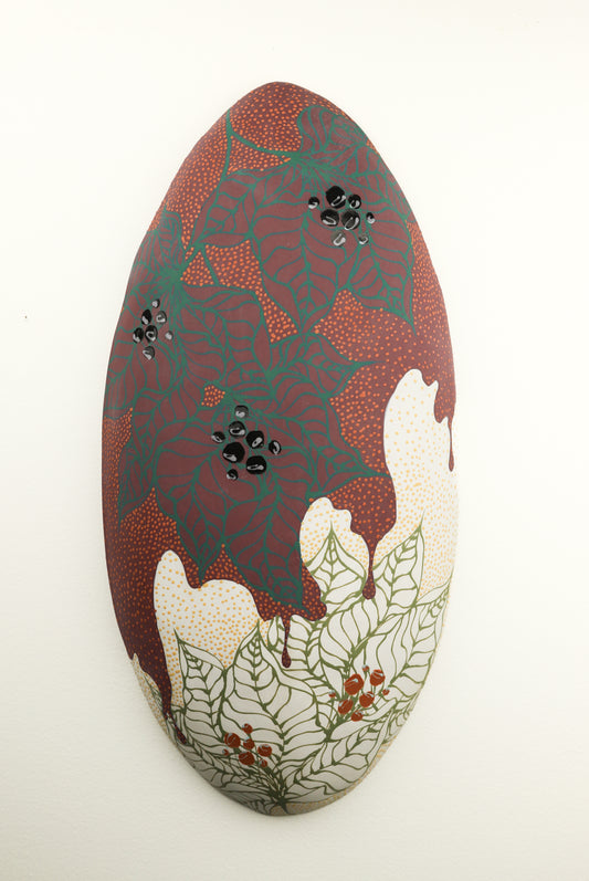 Large White and Plum Wall Pod