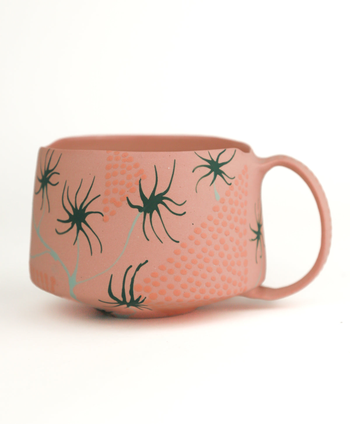 Pink and teal mug