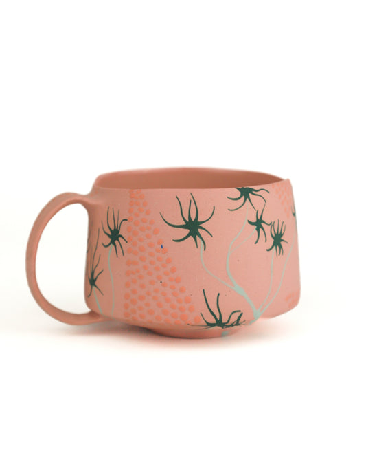 Pink and teal mug
