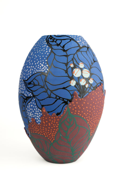 Blue and Magenta Vase