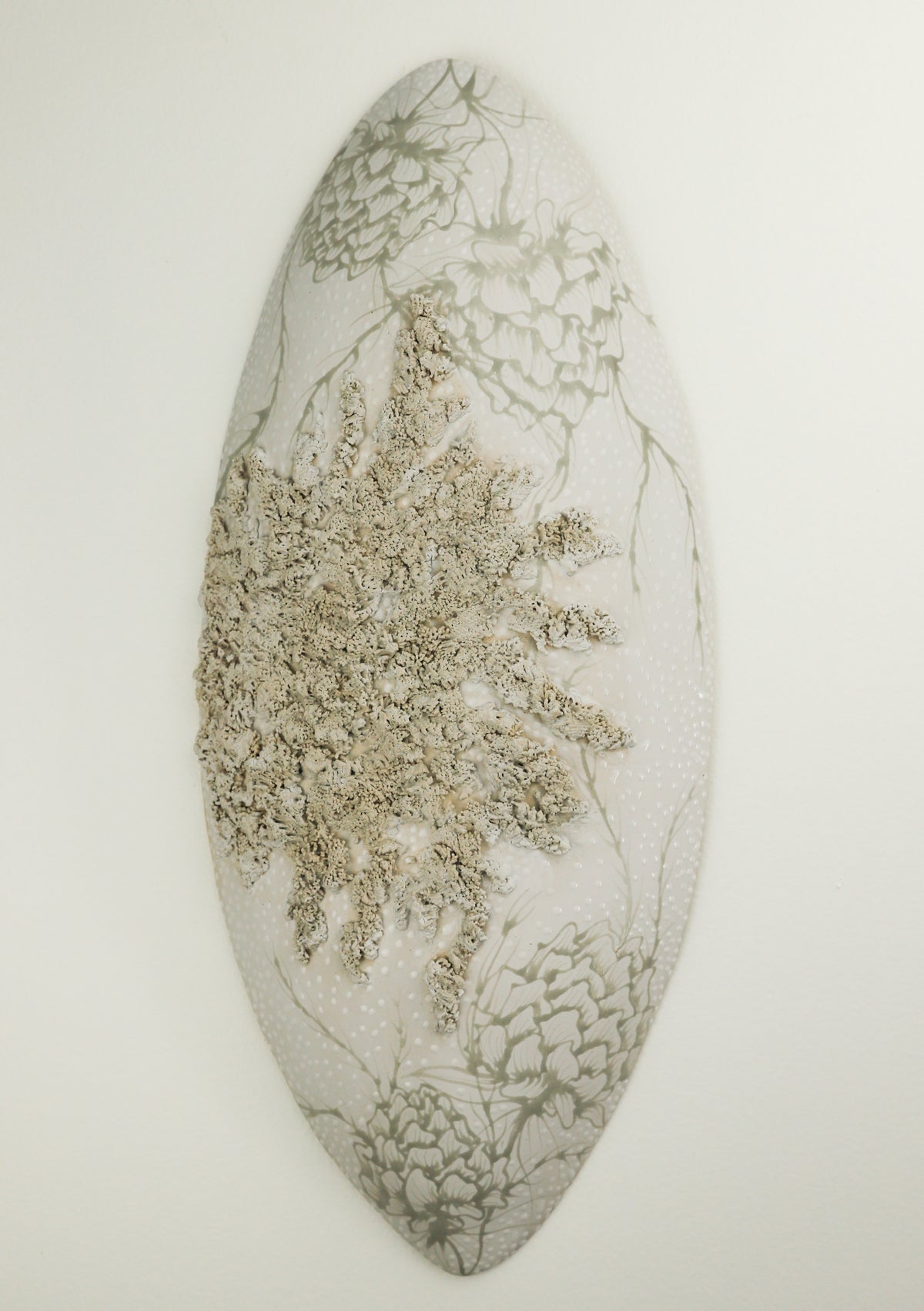 Medium White Moss Wall Pod