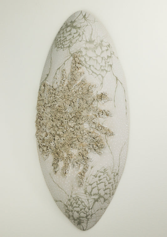 Medium White Moss Wall Pod
