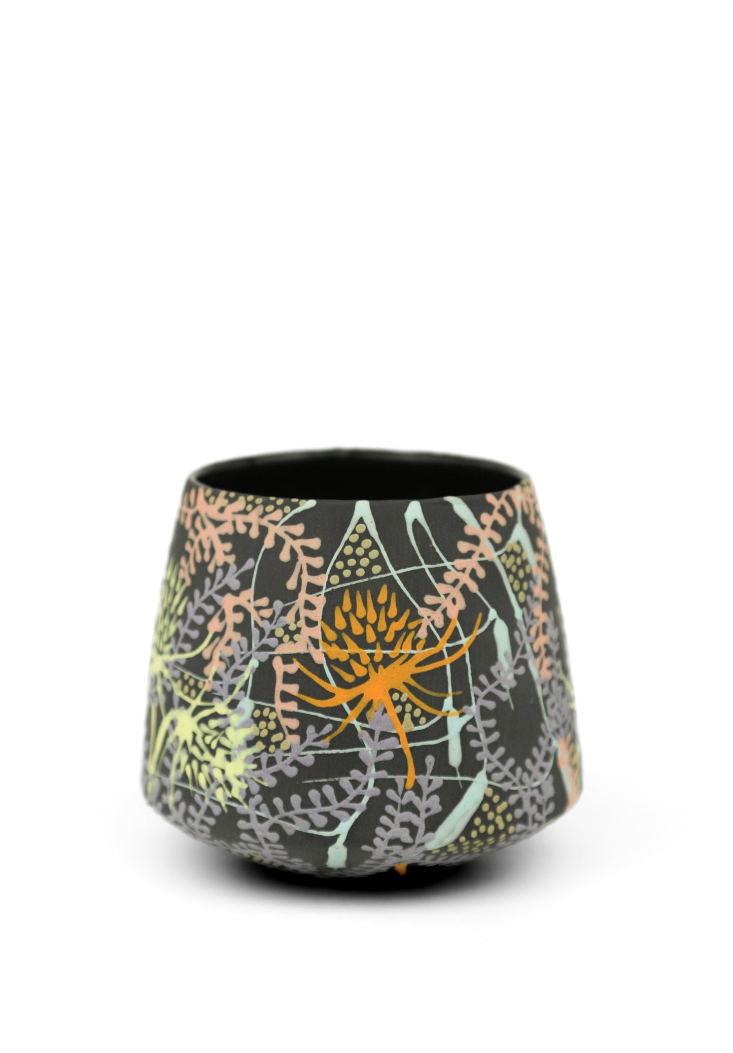 Black Wild flower Confetti Tumbler