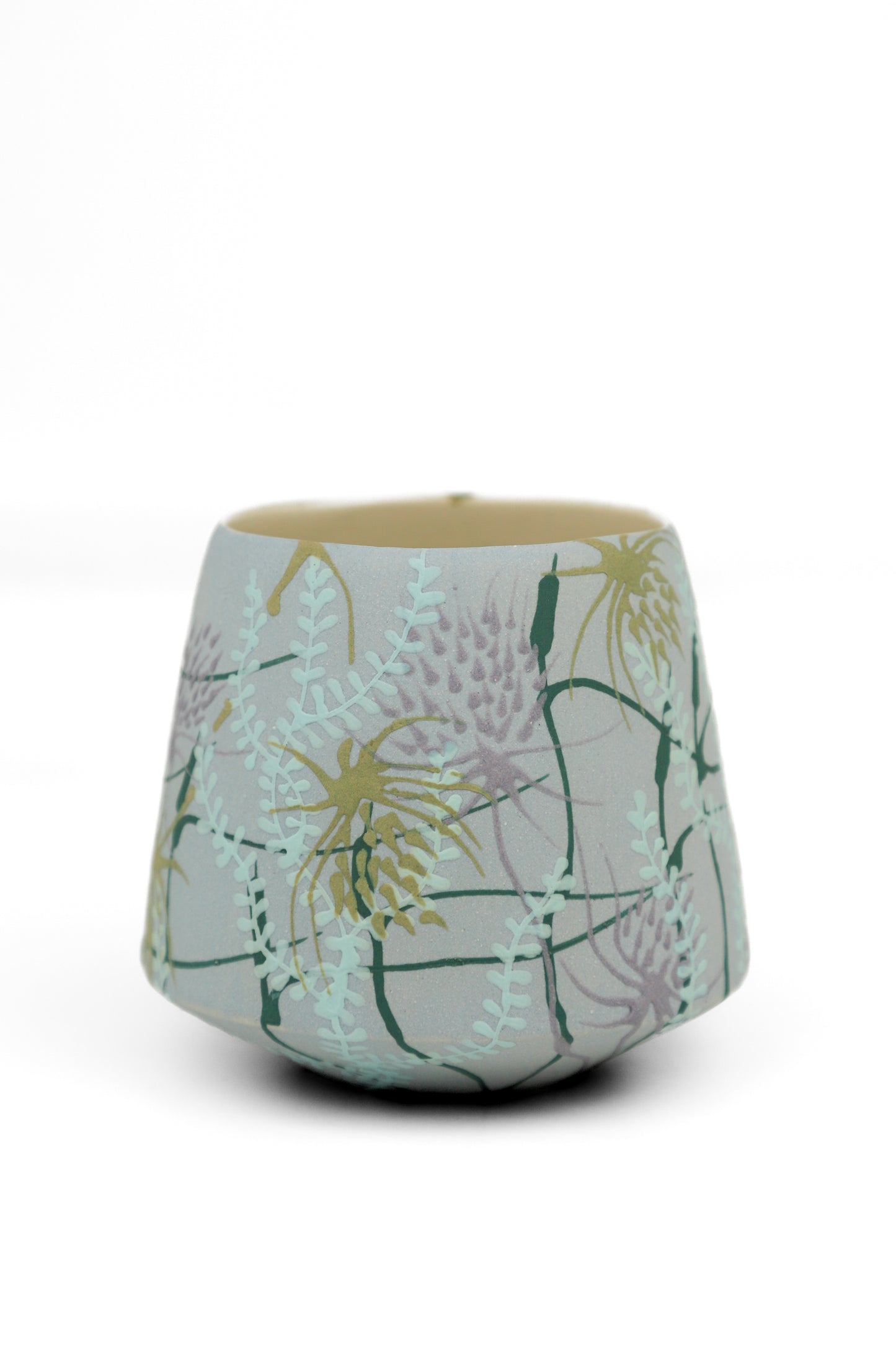 Gray Wildflower Tumbler