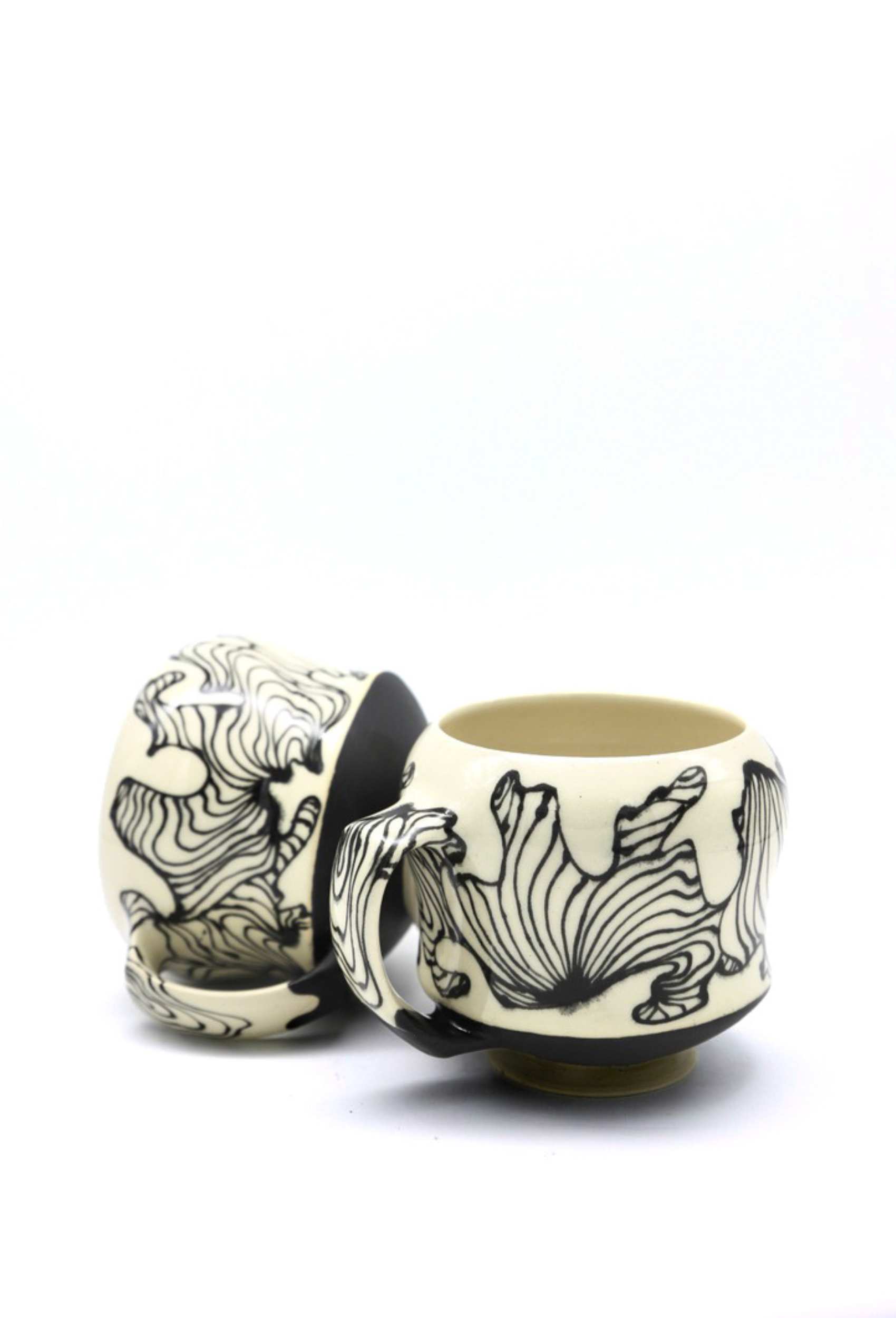 Black and white mugs